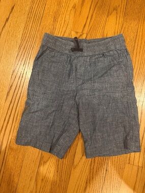 Kids Casual Elastic-Waist Blue Chambray Shorts